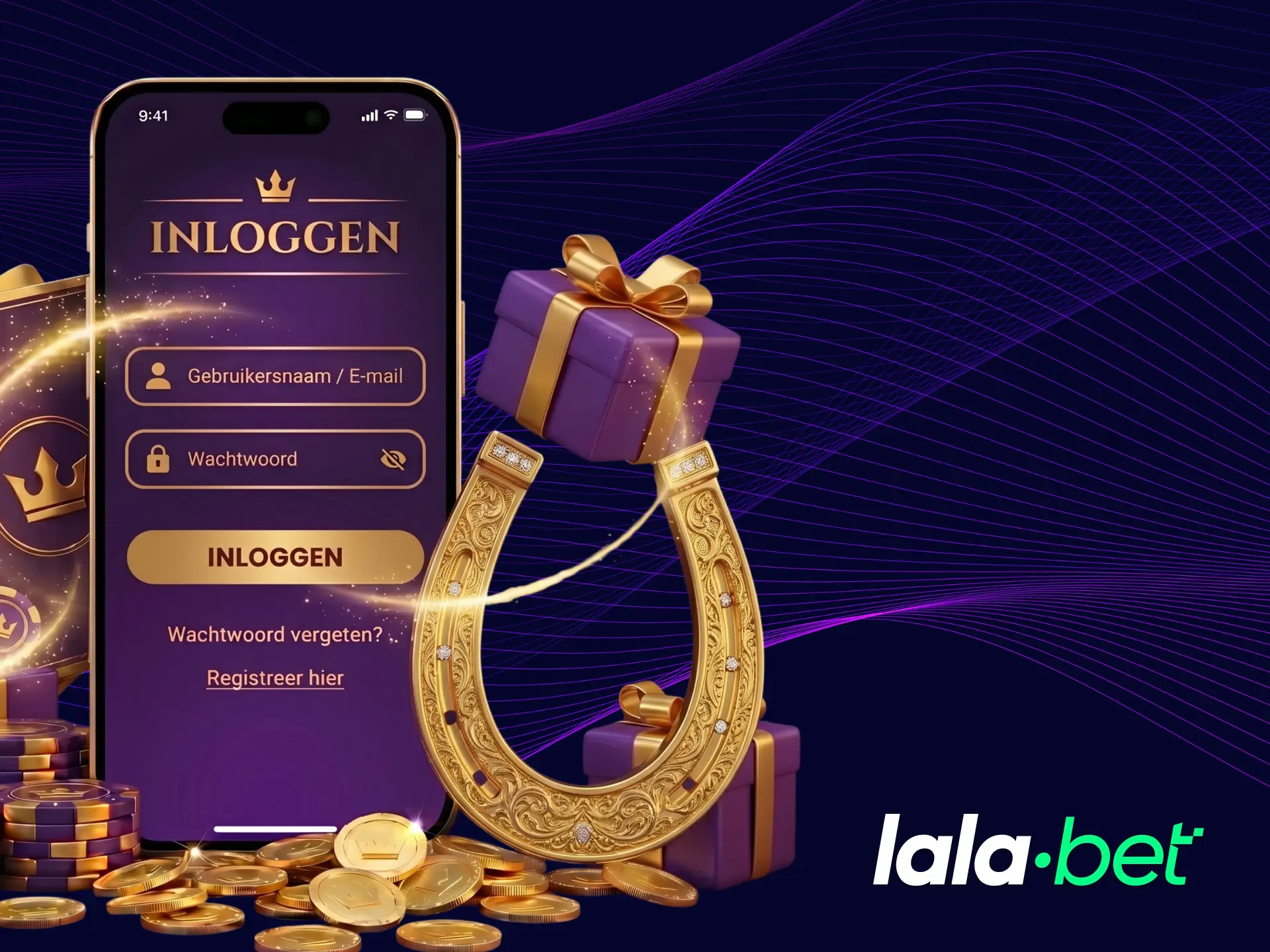 Het registratieproces via de LalaBet-app is net zo eenvoudig als via de website.