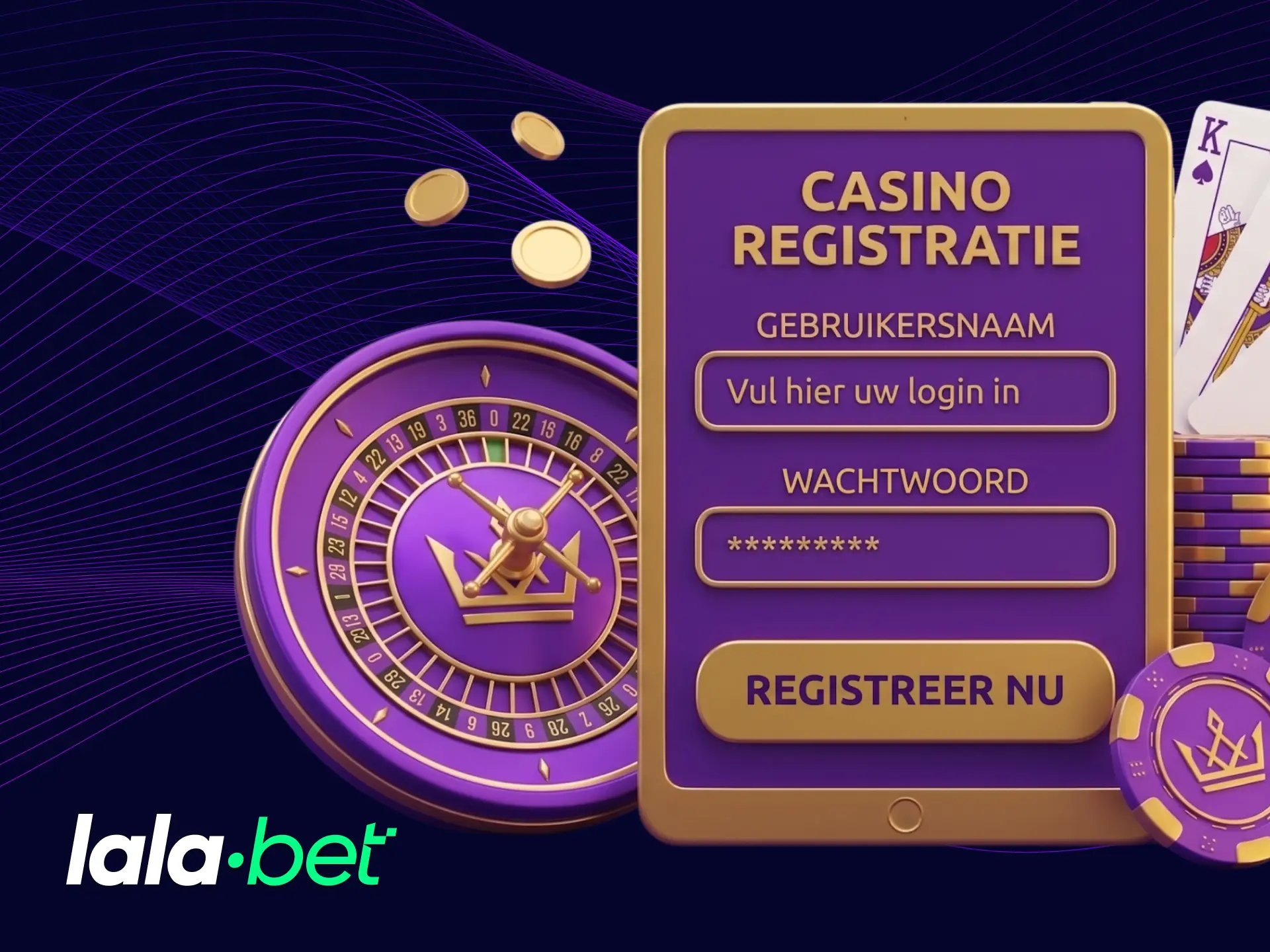 Voltooi het registratieproces op het Lalabet-platform.