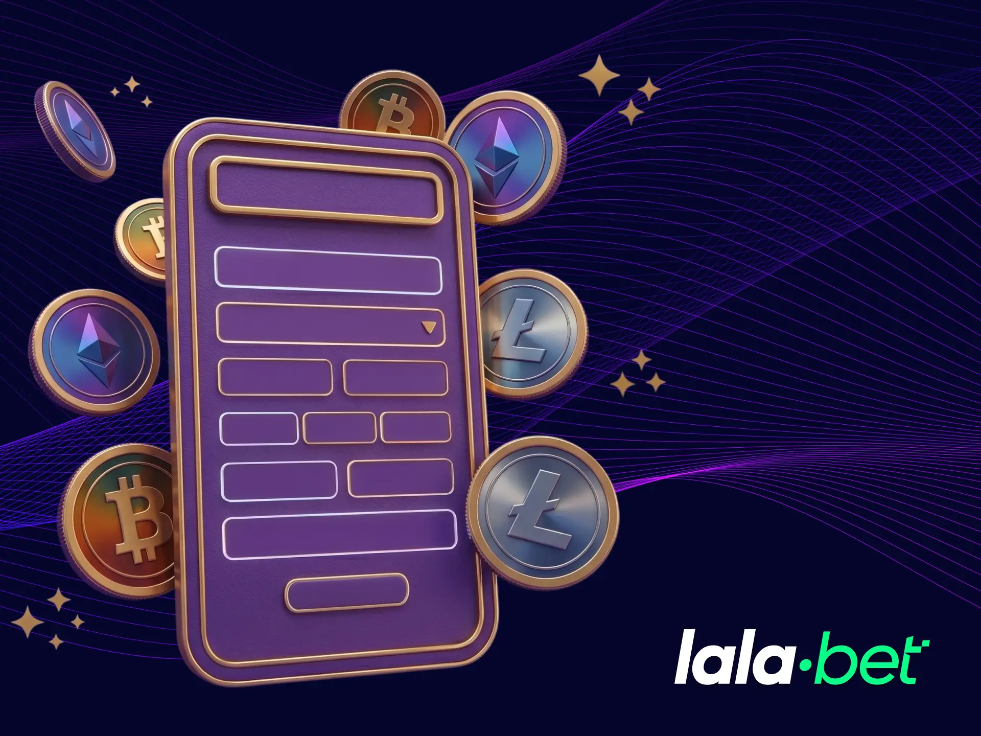 De website van LalaBet accepteert cryptovaluta voor stortingen.